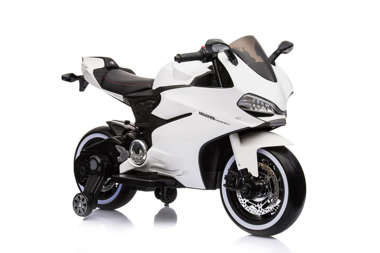 FRP ROM 12v ride on motorcycle white - 6